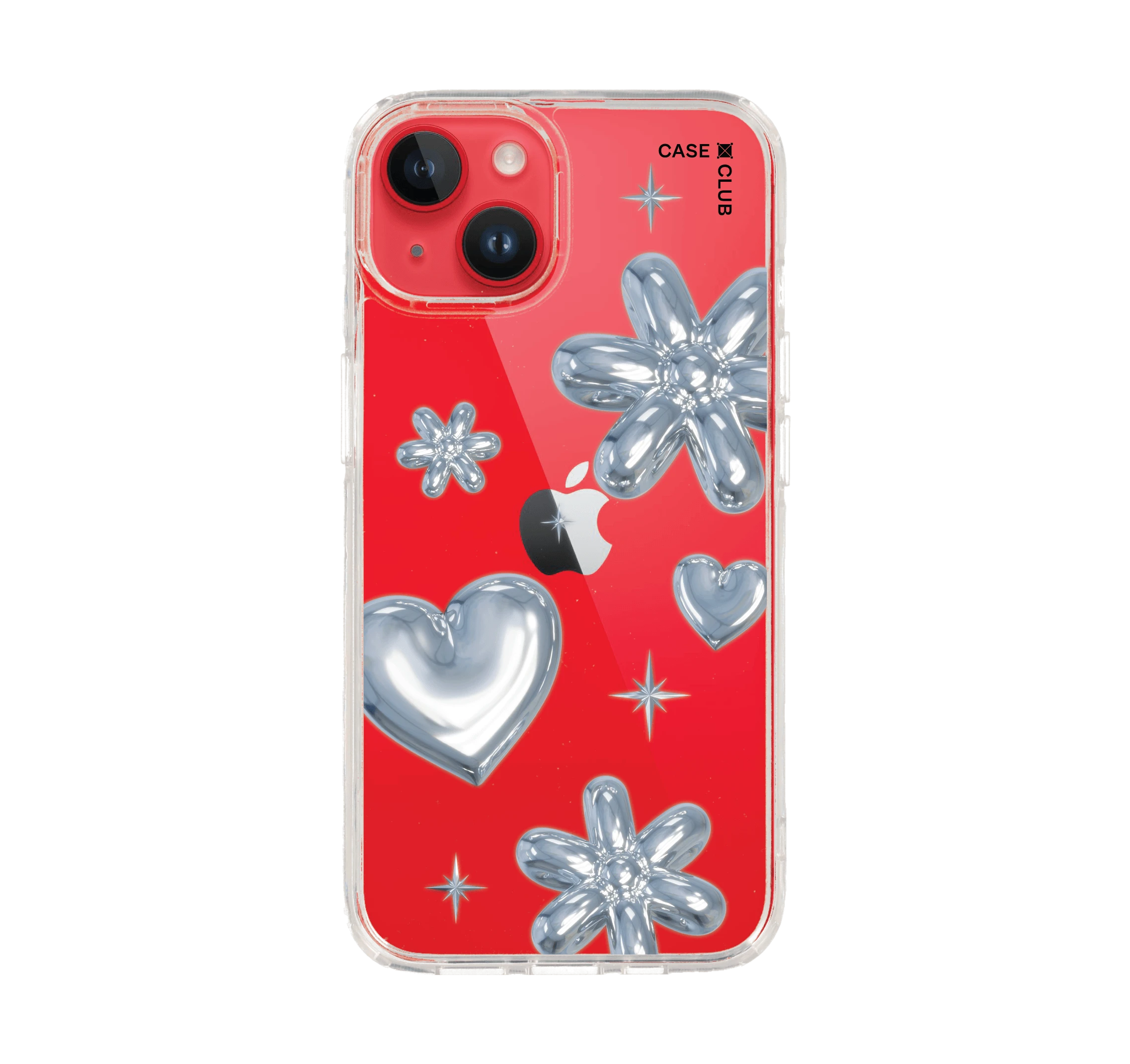 flower & heart metallic balloons